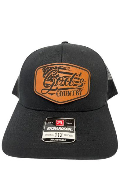 Get Me to God's Country Hat - Leather Patch Richardson 112 Trucker