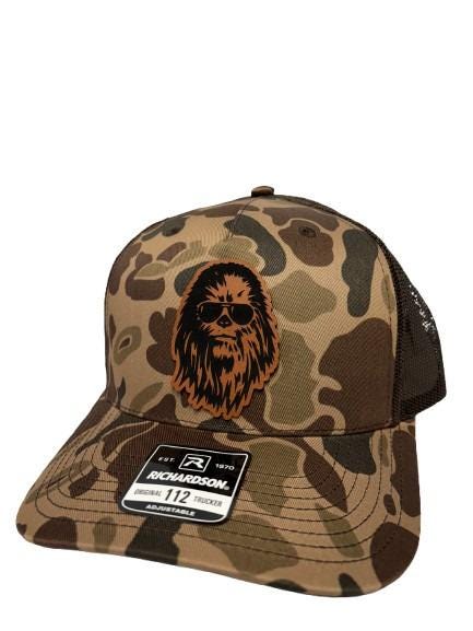 Star Wars Chewie Hat: Leather Patch Richardson 112 Snapback