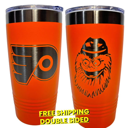Philadelphia Flyers Gritty 20 oz Double Wall Insulated Tumbler (Double Sided)