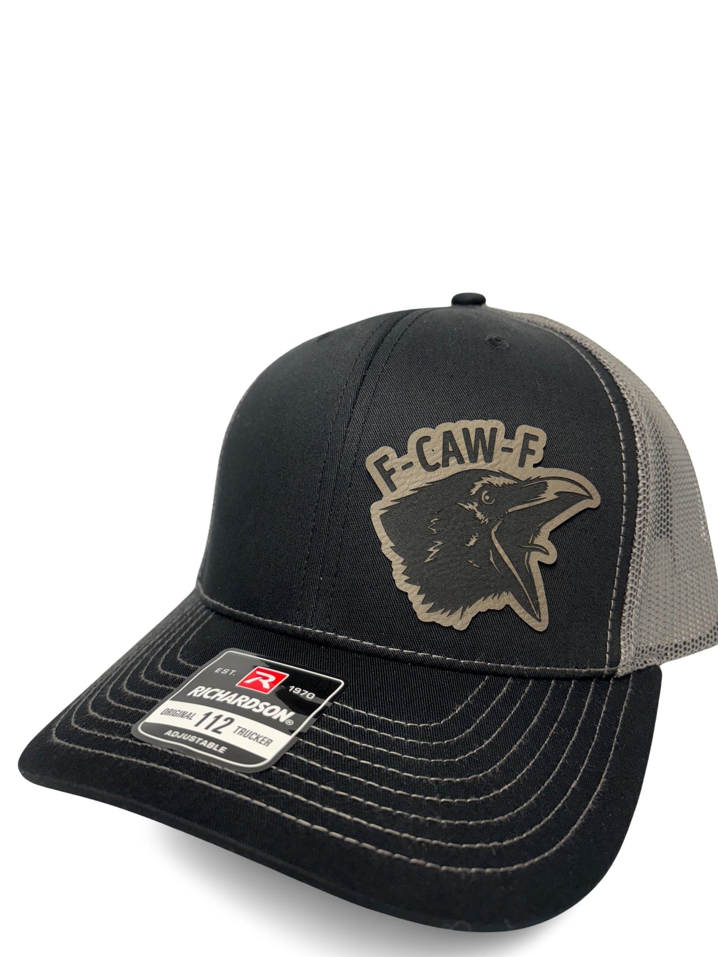 F-Caw-F Trucker Hat – Funny Retro Mesh Back Cap with Adjustable Snapback – Humor Statement Hat for Men & Women