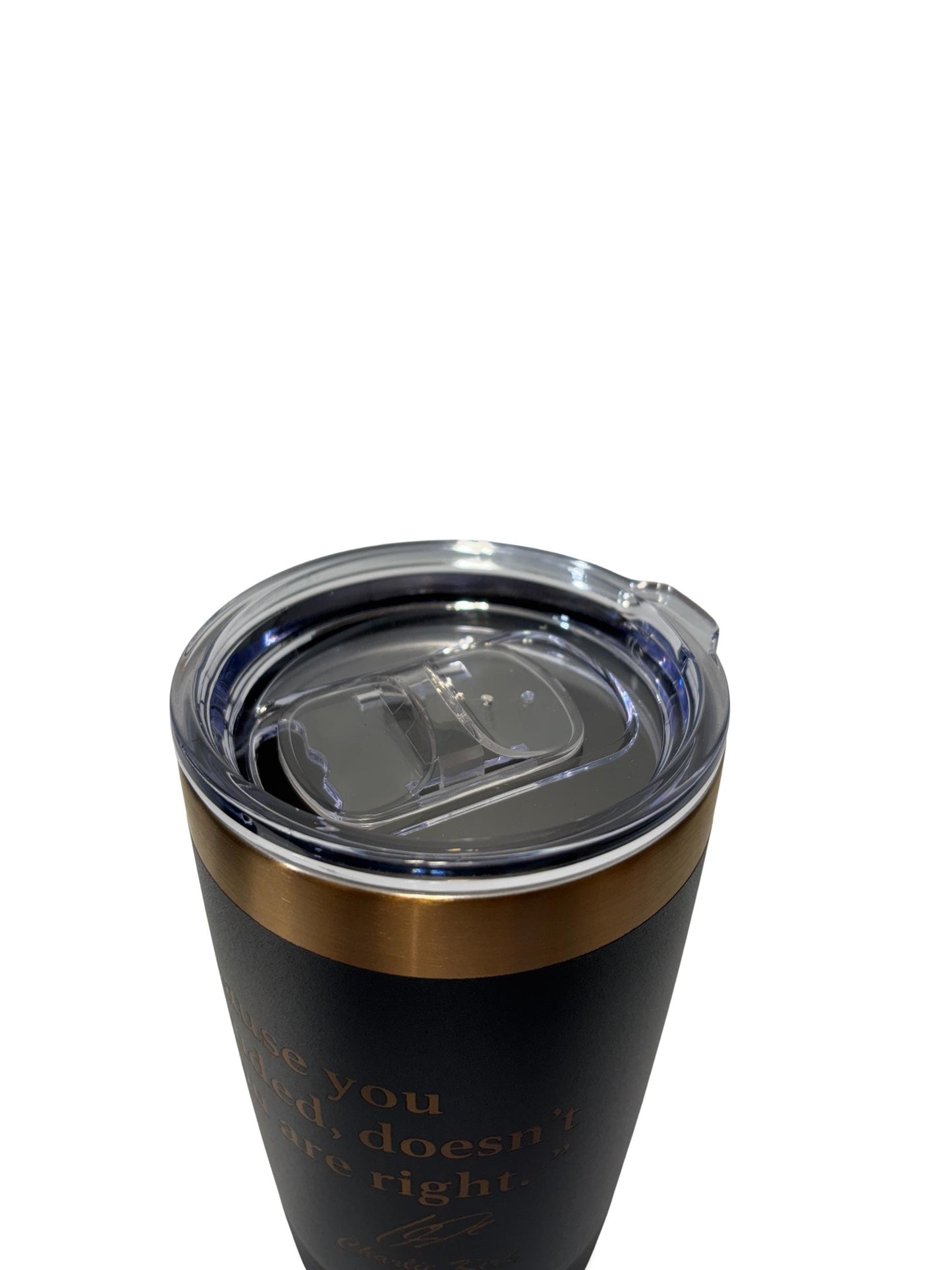 20oz Stainless Steel Tumbler – “Just Because You Are Offended Doesn’t Mean You Are Right” Quote by Charlie Kirk | Insulated Cup with Lid