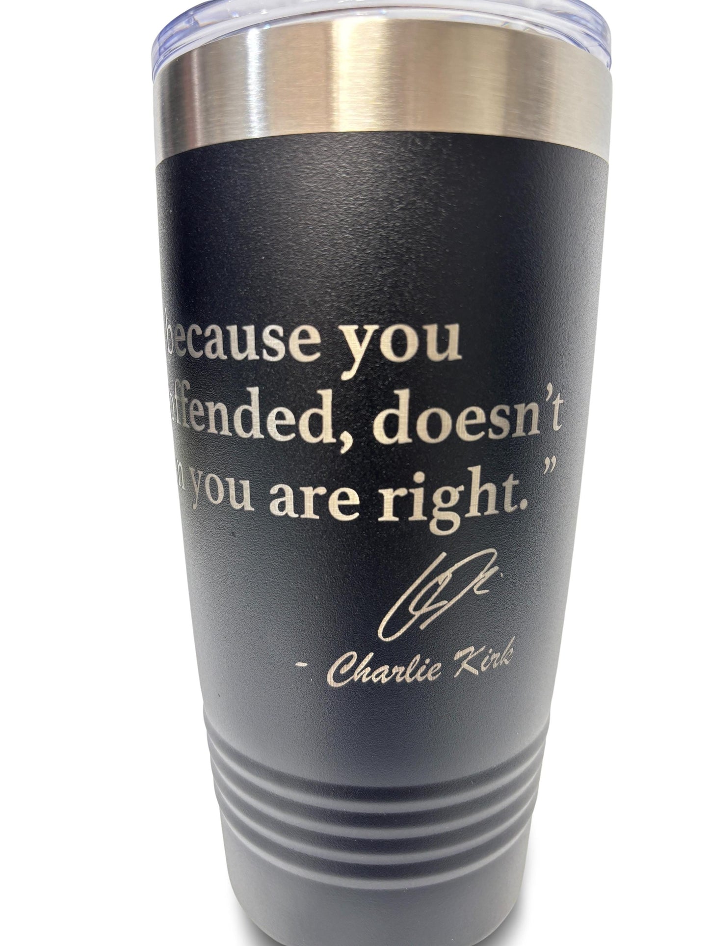 Charlie Kirk Remembrance Tumbler, Romans 14:8, 20oz Tumbler, Freedom, Patriot, Laser Engraved
