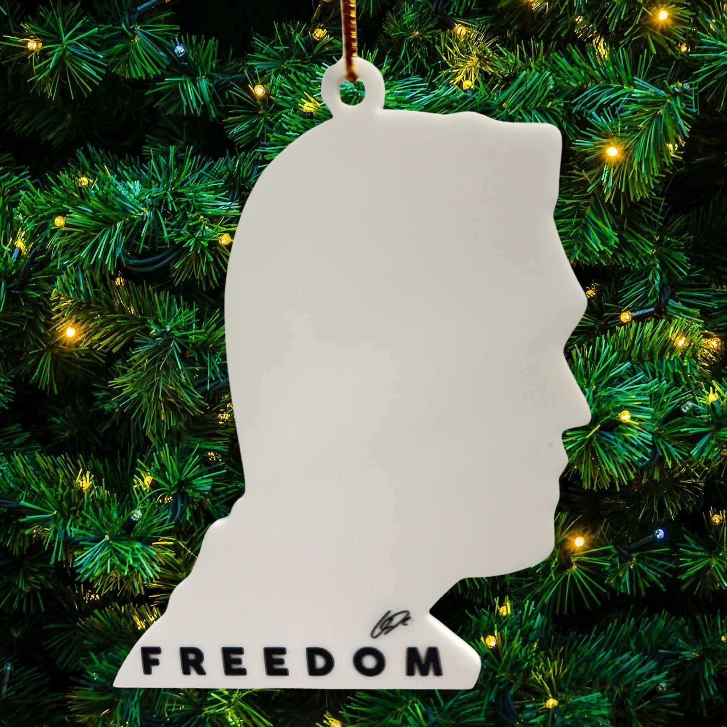 Freedom RIP Charlie Kirk 1993-2025 Ornament, Freedom Speech Custom Gift USA Hero Christmas Tree Decor, Personalized Holiday Ceramic Ornament