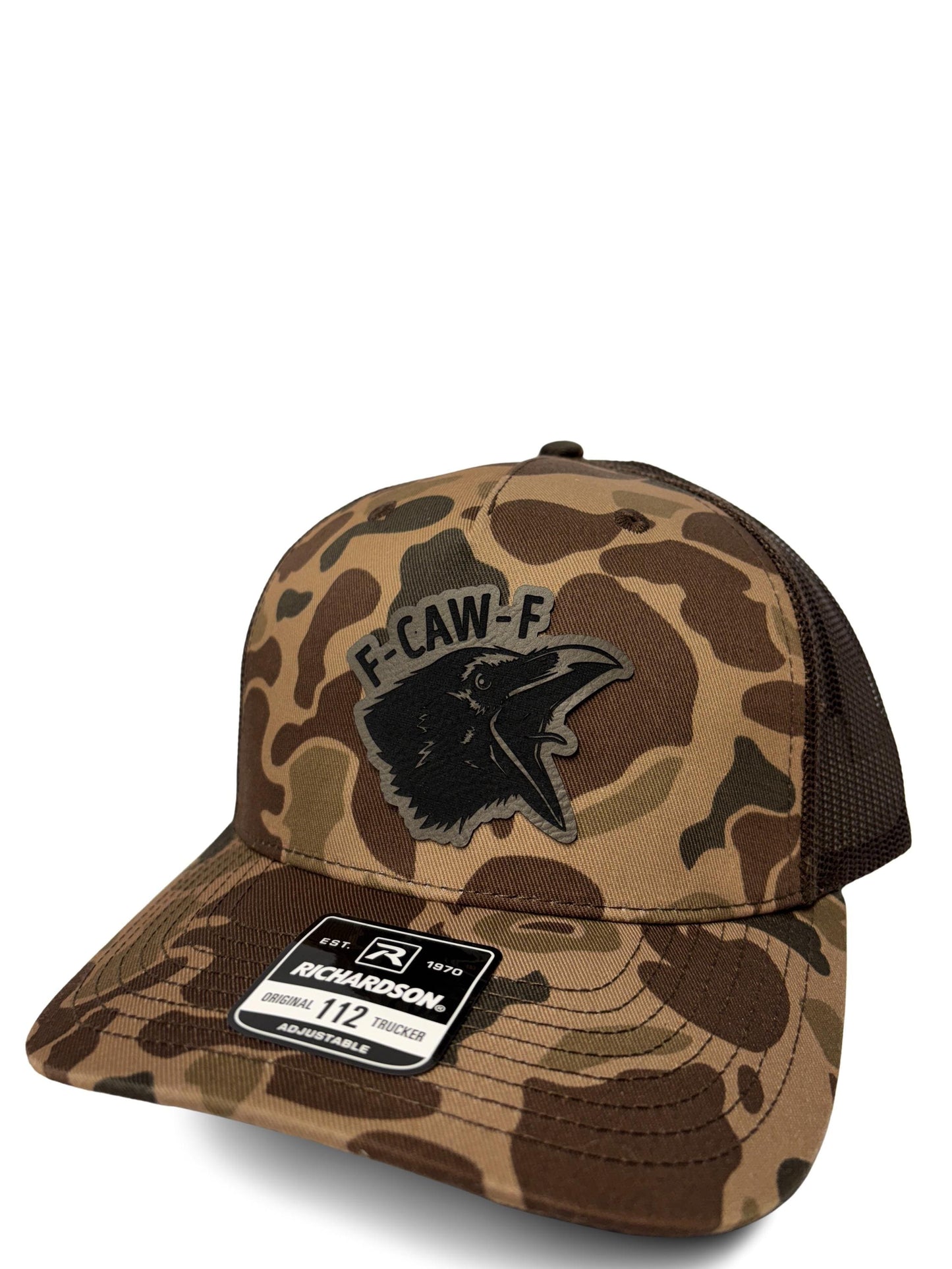 F-Caw-F Trucker Hat – Funny Retro Mesh Back Cap with Adjustable Snapback – Humor Statement Hat for Men & Women
