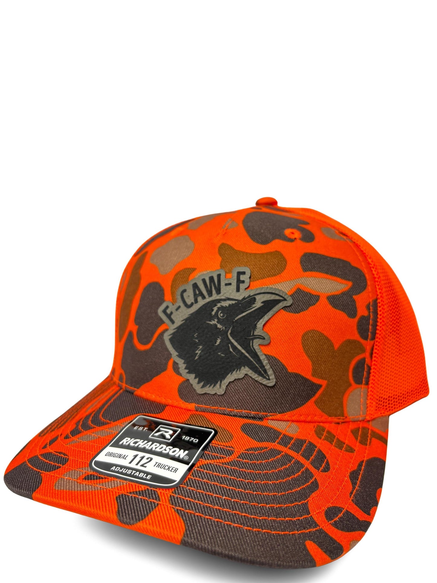 F-Caw-F Trucker Hat – Funny Retro Mesh Back Cap with Adjustable Snapback – Humor Statement Hat for Men & Women