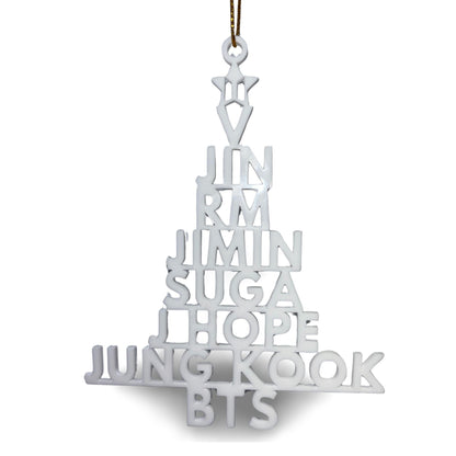 BTS Christmas Tree Ornament | K-Pop Holiday Decor | ARMY Gift | Personalized Ornament