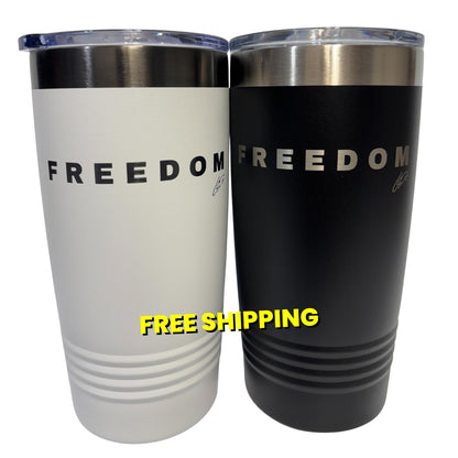 Charlie Kirk Remembrance Tumbler, Romans 14:8, 20oz Tumbler, Freedom, Patriot, Laser Engraved