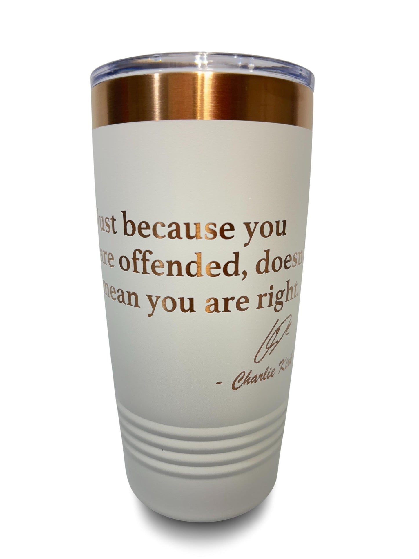 Charlie Kirk Remembrance Tumbler, Romans 14:8, 20oz Tumbler, Freedom, Patriot, Laser Engraved