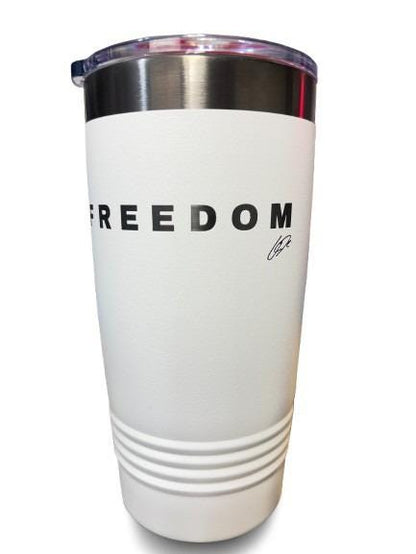 20oz Stainless Steel Tumbler – “Just Because You Are Offended Doesn’t Mean You Are Right” Quote by Charlie Kirk | Insulated Cup with Lid