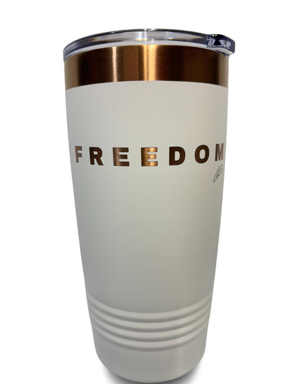 20oz Stainless Steel Tumbler – “Just Because You Are Offended Doesn’t Mean You Are Right” Quote by Charlie Kirk | Insulated Cup with Lid
