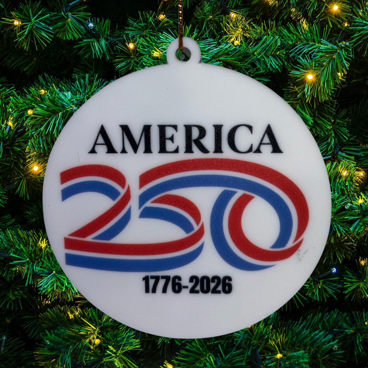 250th America Birthday Ornament – Acrylic Keepsake | USA 250 Years | Patriotic Gift | July 4th 2026 Decoration | Semiquincentennial Ornament