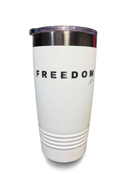 Charlie Kirk Remembrance Tumbler, Romans 14:8, 20oz Tumbler, Freedom, Patriot, Laser Engraved