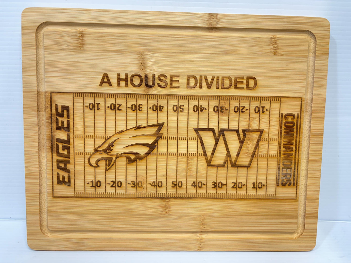 Handmade Custom Football Team House Divided Cutting Board | House Divided Charcuterie Board | House Divided Personalized Sports Gift