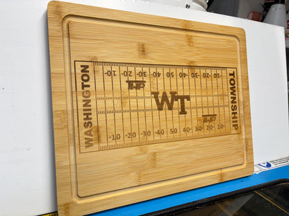 Washington Township High School NJ Handmade Custom Football Team Cutting Board | Charcuterie Board | Personalized Sports Gift