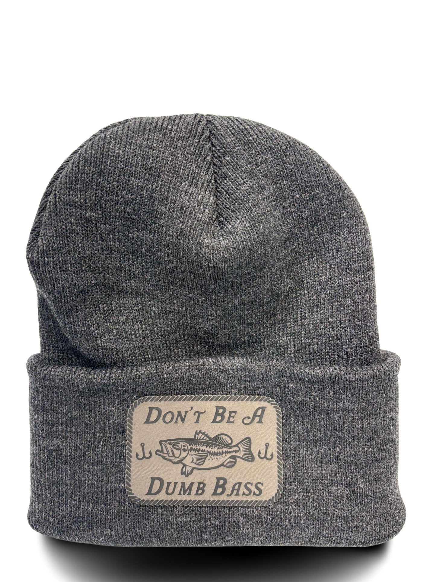 Don't Be a Dumb Bass Hat – Funny Fishing Trucker Hat with Leather Patch – Adjustable Snapback Mesh Cap for Men and Women