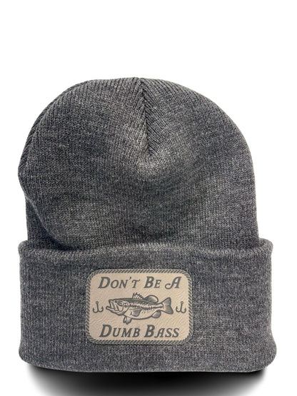 Don't Be a Dumb Bass Hat – Funny Fishing Trucker Hat with Leather Patch – Adjustable Snapback Mesh Cap for Men and Women