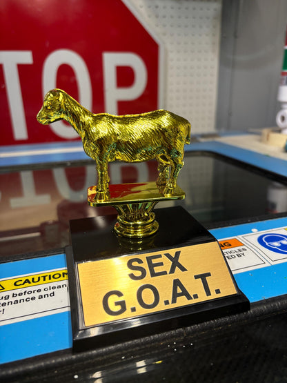 G.O.A.T. Trophy – Greatest of All Time Award – Funny Gag Gift for Friends, Coworkers, and Family – Perfect for Birthdays, Office Parties