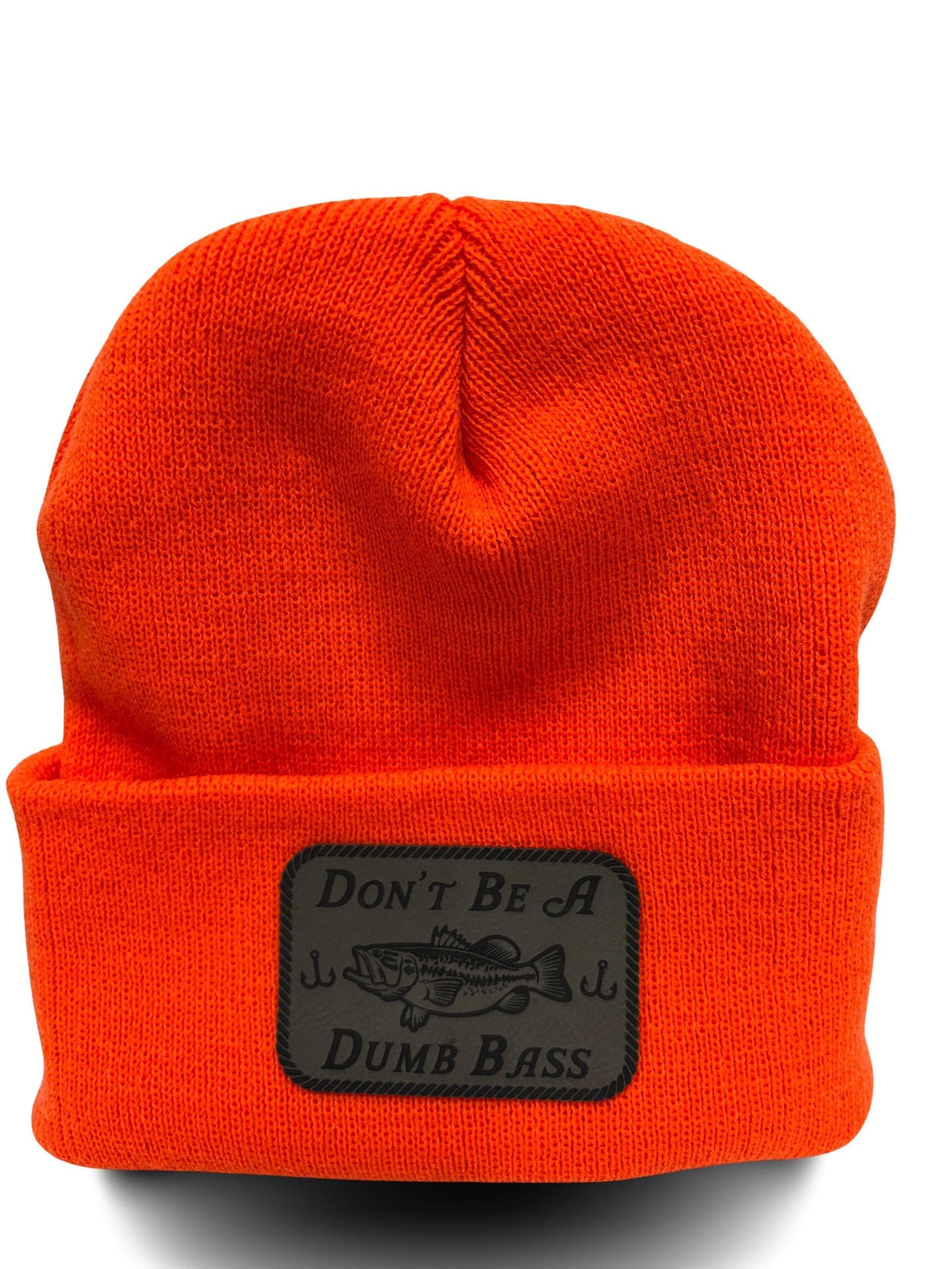 Don't Be a Dumb Bass Hat – Funny Fishing Trucker Hat with Leather Patch – Adjustable Snapback Mesh Cap for Men and Women