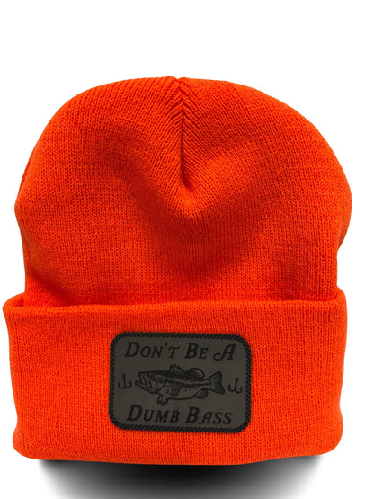 Don't Be a Dumb Bass Hat – Funny Fishing Trucker Hat with Leather Patch – Adjustable Snapback Mesh Cap for Men and Women